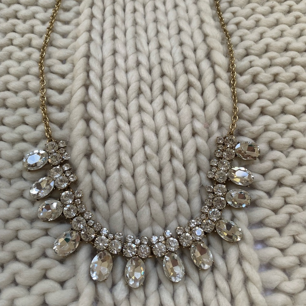 J.Crew Rhinestone Necklace - Gold
